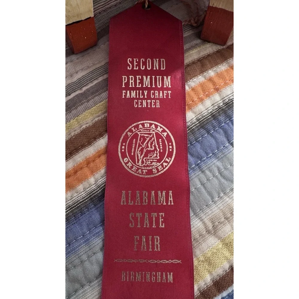 Vtg Handmade Pair Of Edge Shelf Sitter Country Geese Ducks Cottagecore Farm